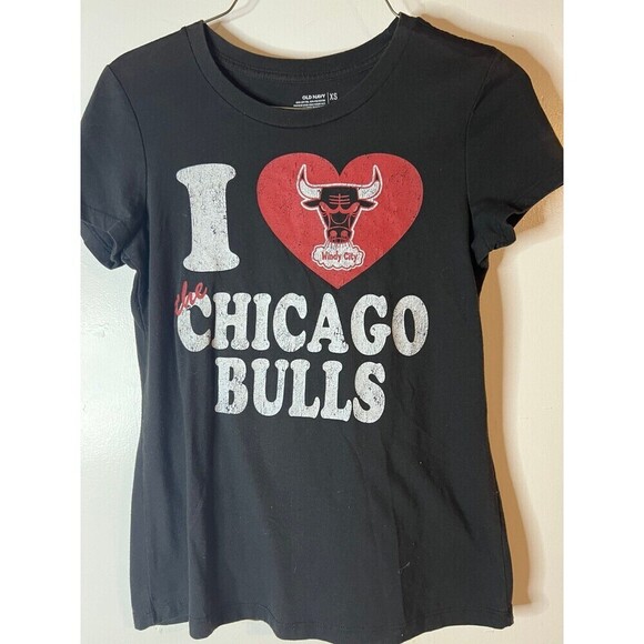 Old Navy Girls Size XS I Love Chicago Bulls - Picture 1 of 3